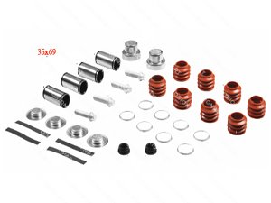 CALIPER DUST RUBBER AND PIN SET