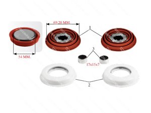 CALIPER TAPPET &amp; BOOT SET 69 MM