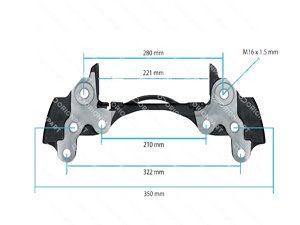 BRAKE CALIPER CARRIER LEFT