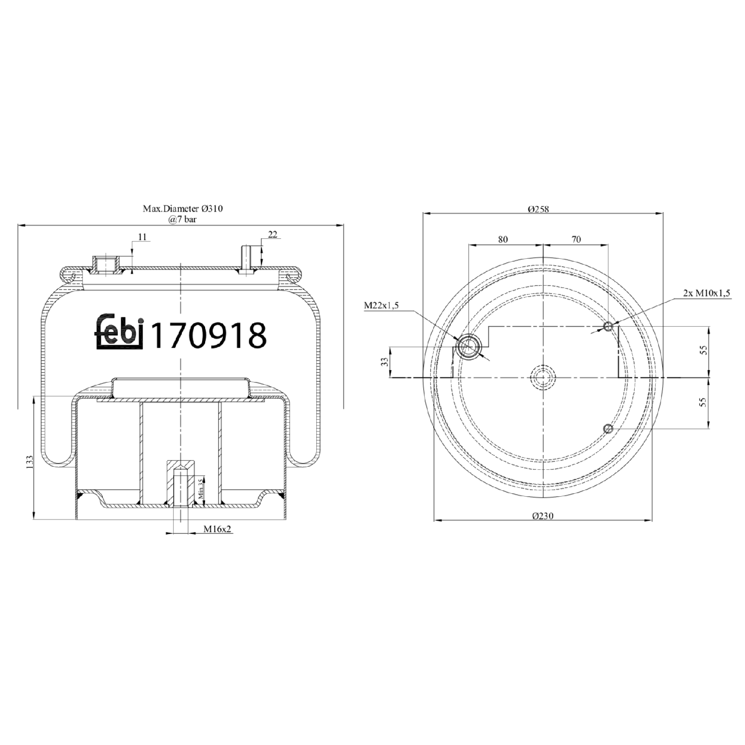 H 20 211/2 – Yağ filtresi –  MANN FILTER